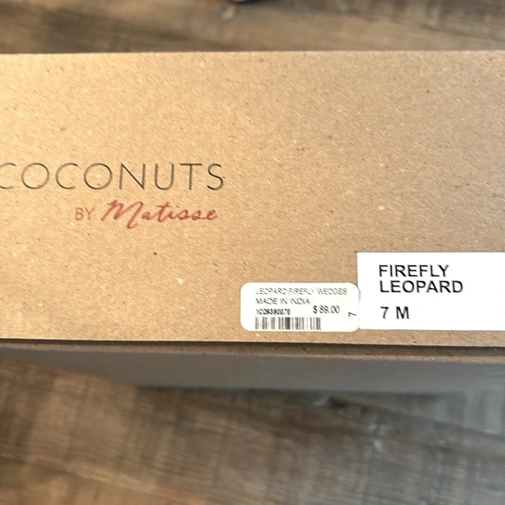 NWT Coconuts by Matisse Leopard Wedges. Espadrille Sandals. Women’s Sz-7 Box